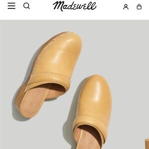 Madewell Tan Leather Clogs
